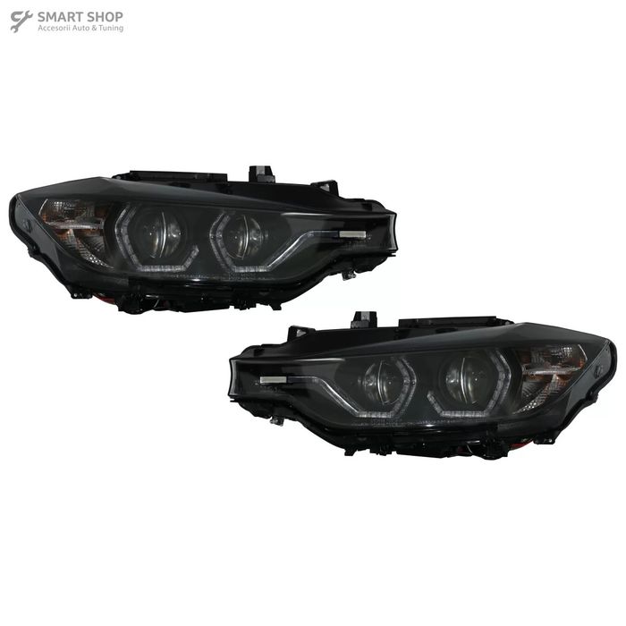 Faruri Full Angel Eyes LED DRL BMW 3 Series F30 F31 Sedan Touring (10.