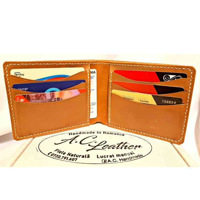 Portofel Piele Realizat Manual