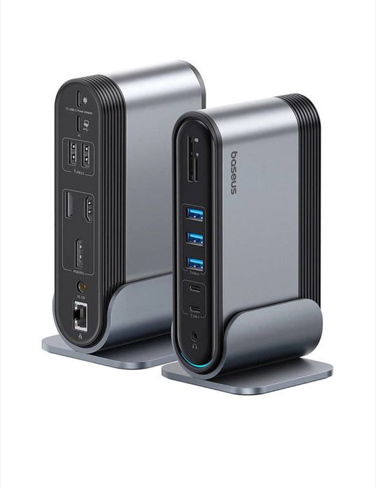 Docking station Baseus, 17 porturi, USB-C, 4K, 3, 5m