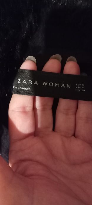 Дамско черно яке, палто ZARA