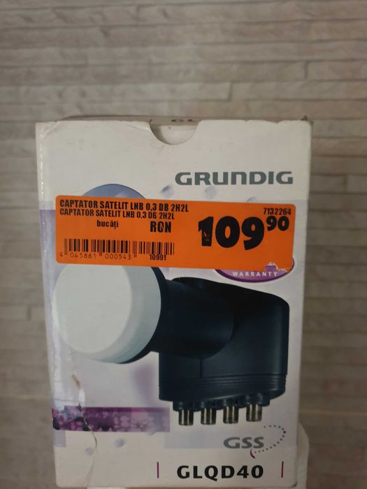 LNB Grunding 0.3 dB 2H2L - Distribuitor Semnal Satelit pentru 5 TVuri