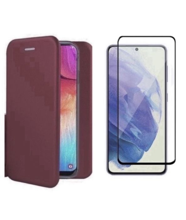 Samsung A17/A26/A55/A56 Combo Husa Flip Carte Piele Eco + Folie Sticla