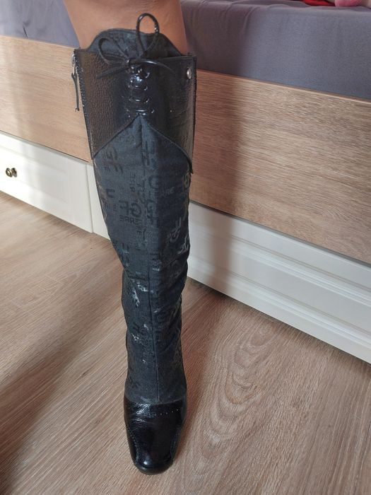 Сапоги  Италия кожаные