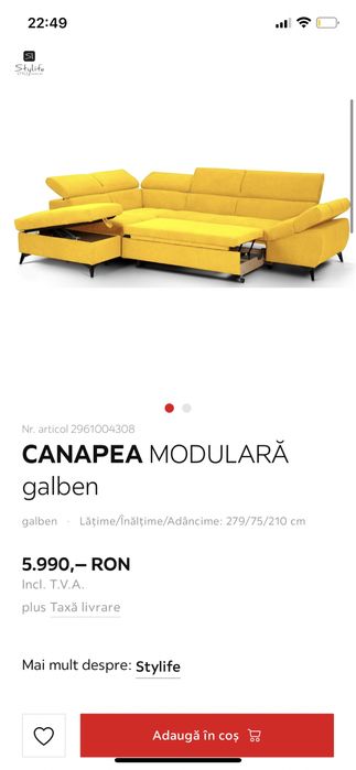 Canapea extensibila XXLutz