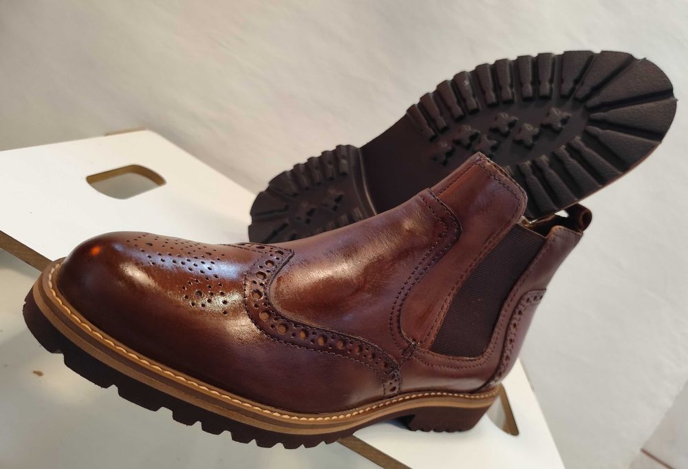 Ghete chelsea 41 41.5 brogue premium Wanted NOI piele naturala moale