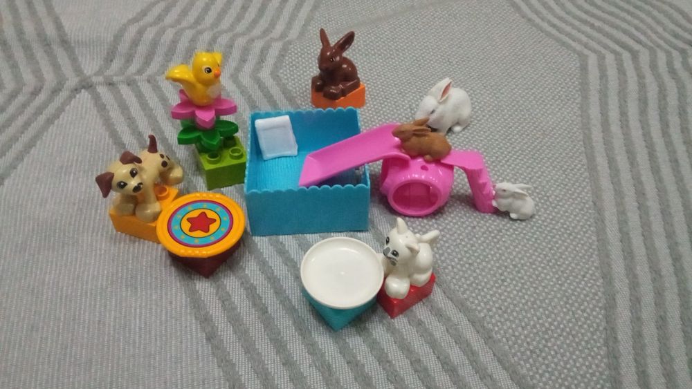 Детско пиано, пазарска количка и люлка - легло