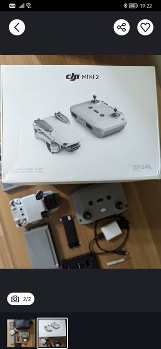 Квадрокоптер DJI mini2 fly more combo