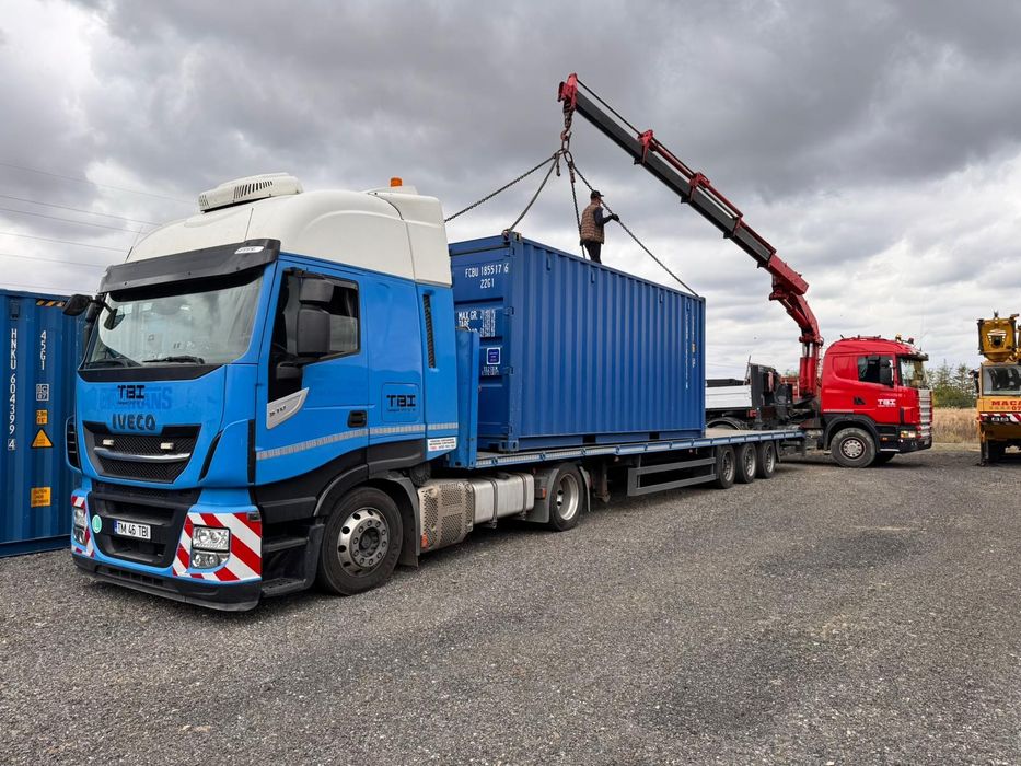 Transport Utilaje, trailer, transport, Macara