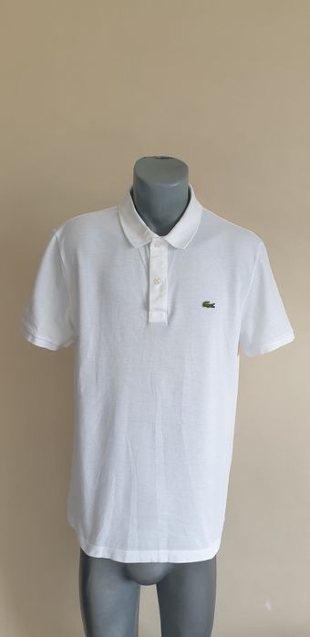Lacoste Pique Cotton Slim Fit / 6 - XL  НОВО ОРИГИНАЛ Мъжка Тениска