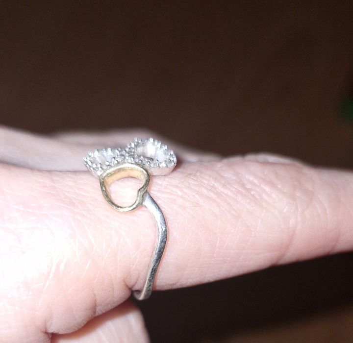 Ross Simons кольцо бриллиант,  серебро,  золото