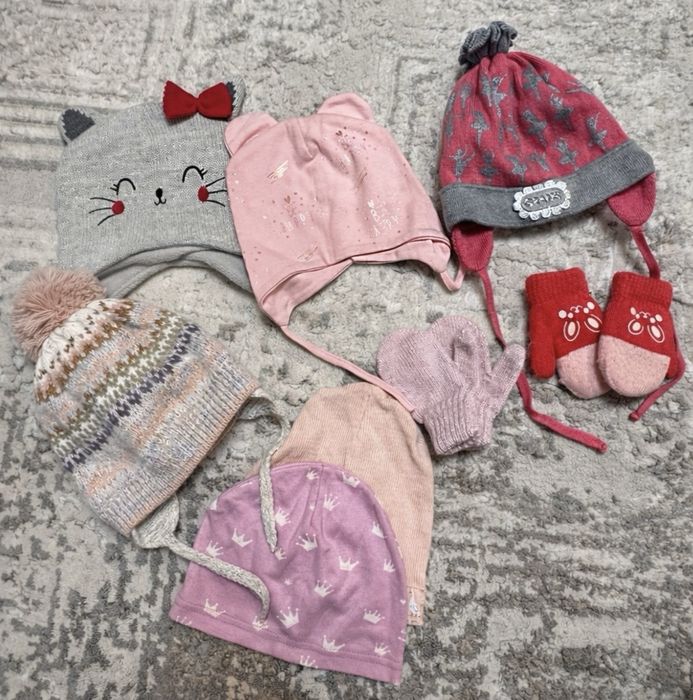 шапки весна и варежки