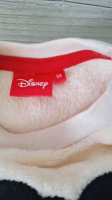 Pijama MINNIE MOUSE, maneca lunga, alb-rosie