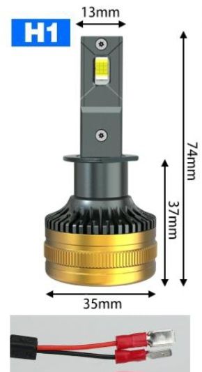 Becuri LED H1 Canbus 12V-24V 60000LM set 2buc