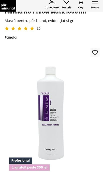 Șampon și balsam  fanola no yelow