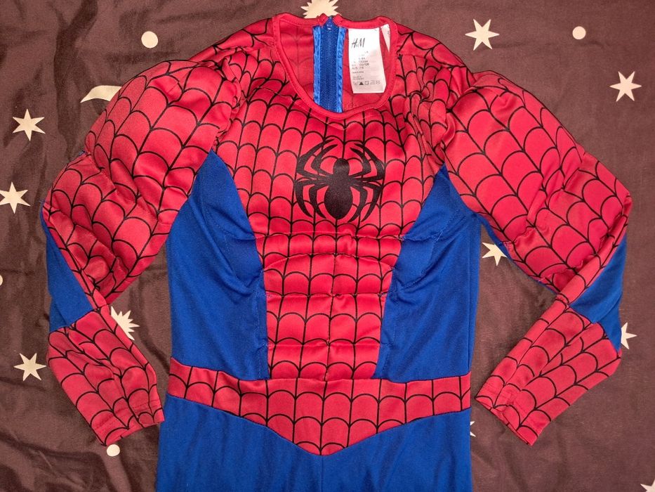 Costum Spiderman cu muschi+mască si costum spiriduș+șosetele Craciun
