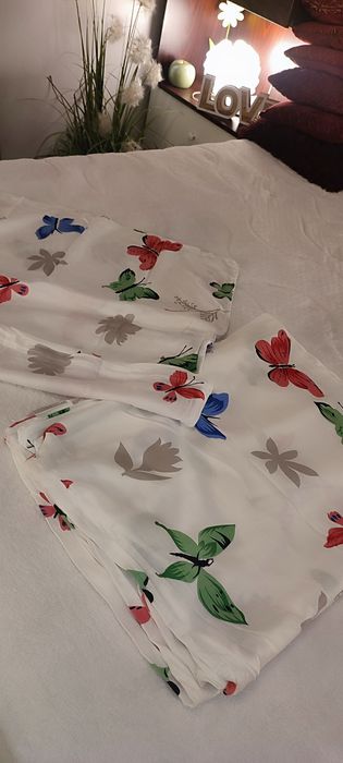 Lenjerie de pat, imprimeu fluturi, 100%bumbac satinat, nou