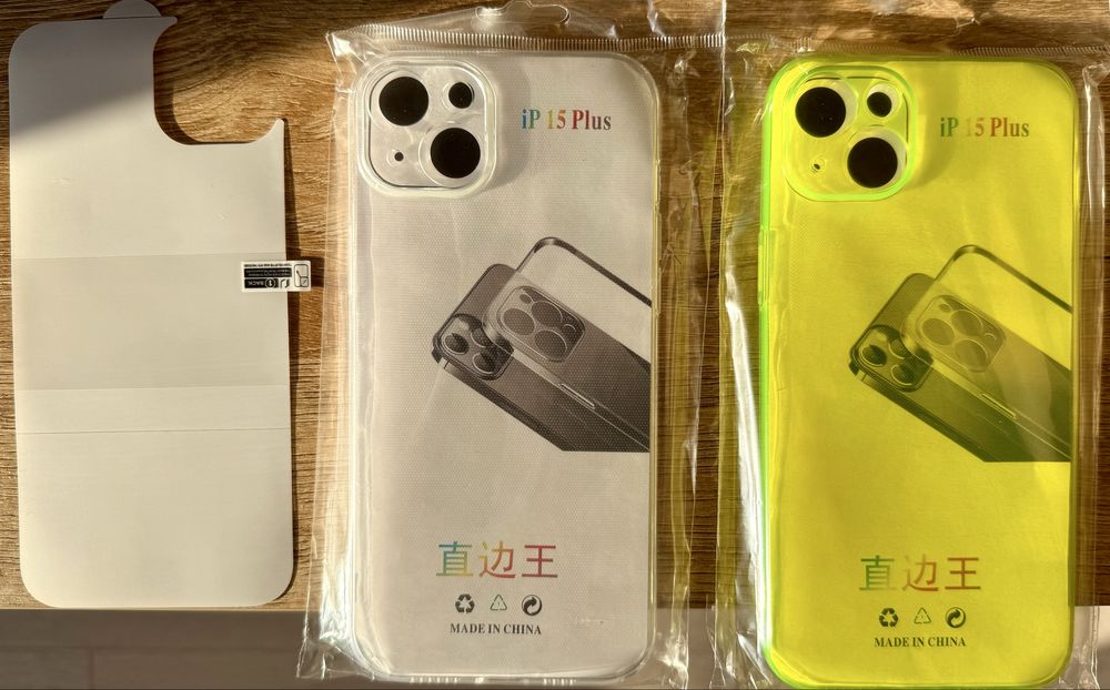 Комплект от нови кейсове и протектори за Apple iPhone 15 Plus