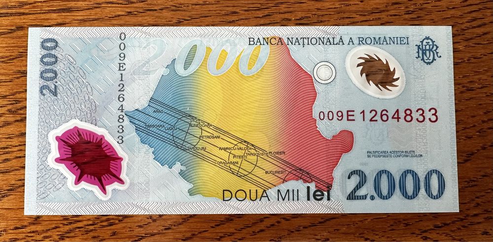 Bancnota 2.000 lei - Editie limitata - Eclipsa totala de soare