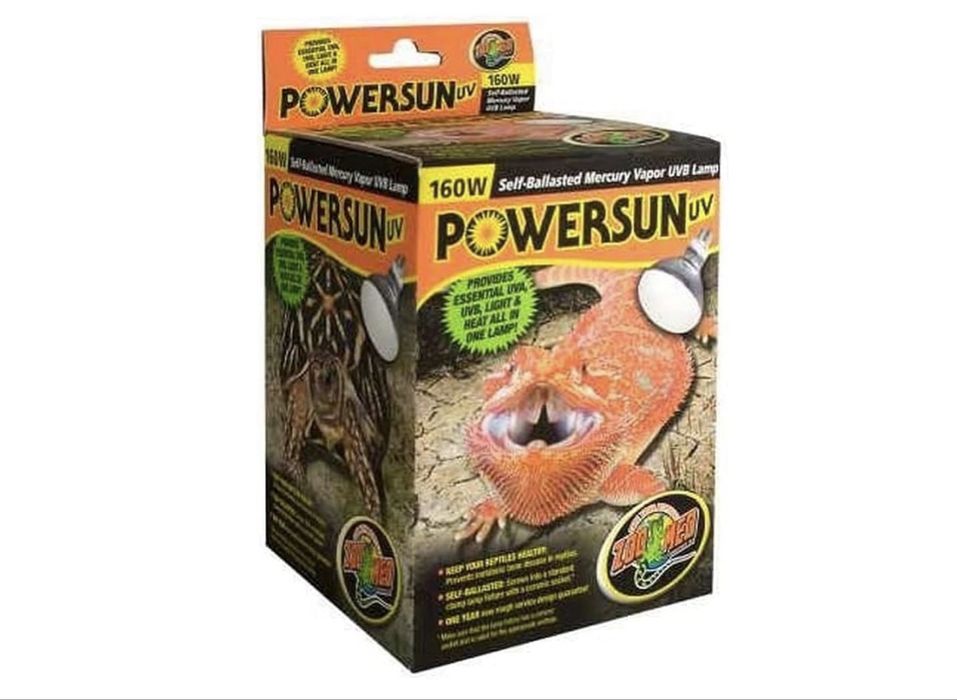 Lampă cu vapori de mercur Zoo Med Powersun UV, 160 wați terariu