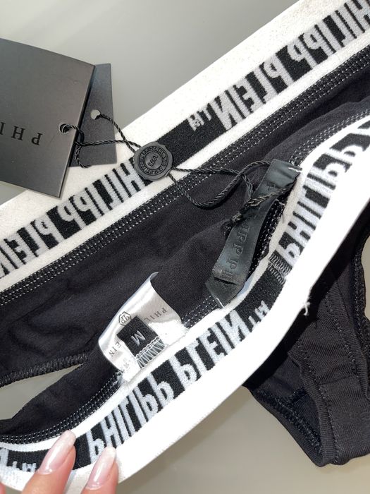 Сет сутиен топ бельо бикини филип плейн черен philipp plein pp