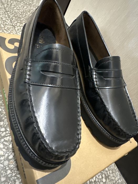 Черни дамски мокасини Schuh