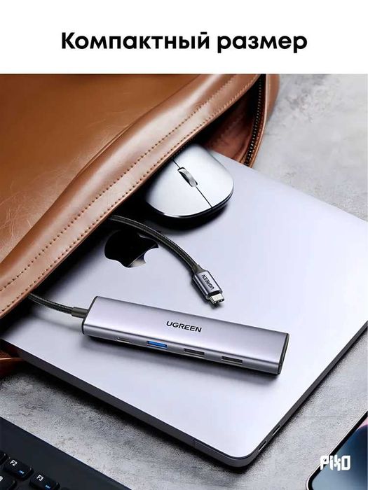 USB Хаб UGREEN 5 в 1 Type-C HDMI 4K PD 100W