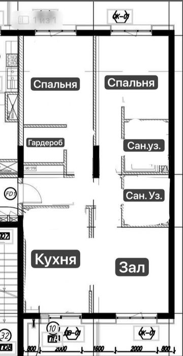 Oz Mahal 85м2 коробка ор-р Дархан, ул. Катта дархан , казы махаля
