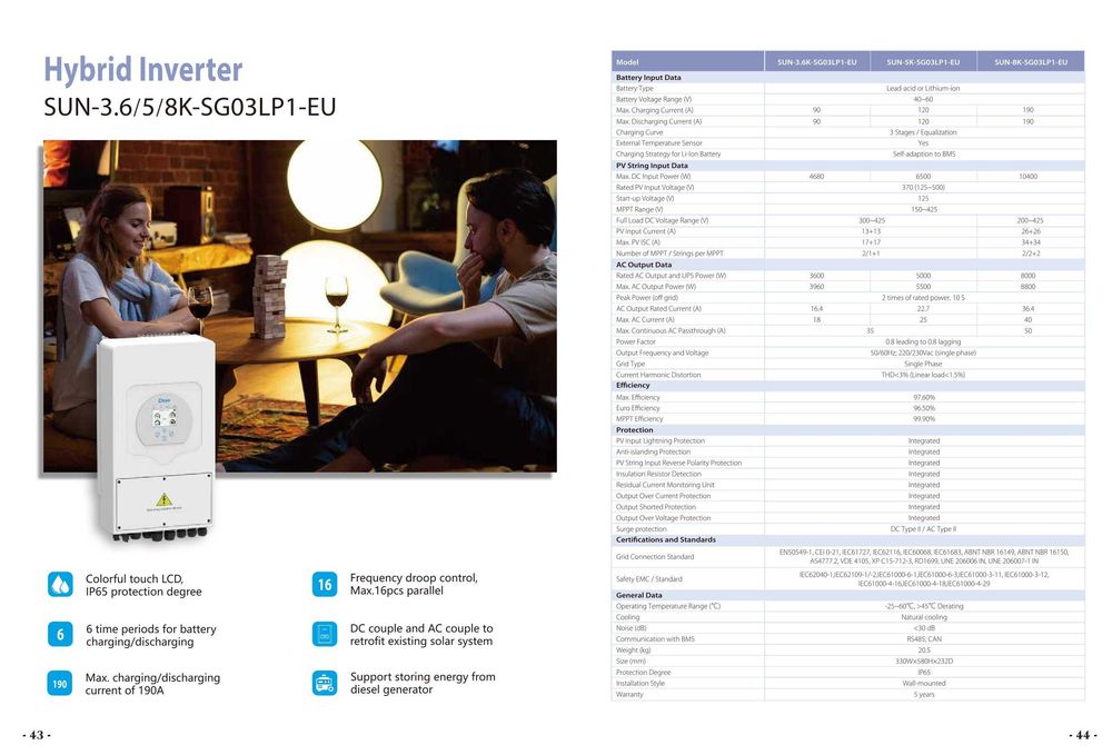 Invertoare Deye 6/8/10 kw, hibride, monofazate, trifazate