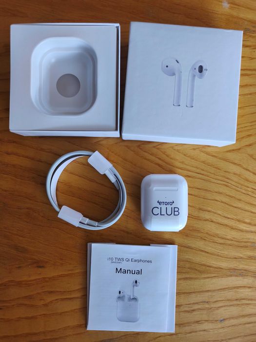 блутут слушалки i10 TWS Qi Earphones (модел MHE054F)