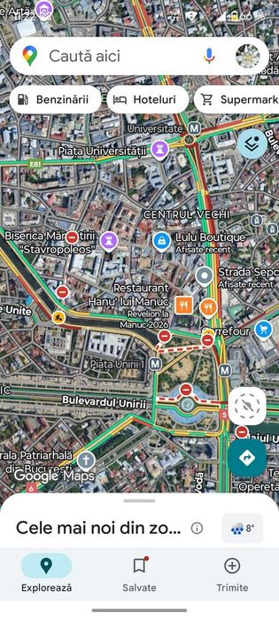 Spatiu stradal cu trafic intens