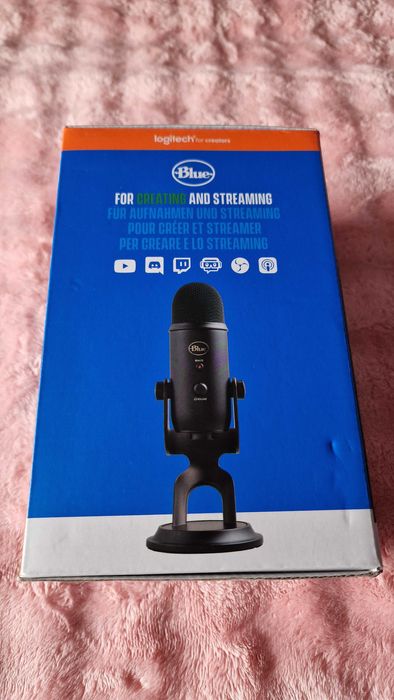 Microfon Profesional Blue Yeti USB, PC & Mac, Gaming, Podcast sigilat