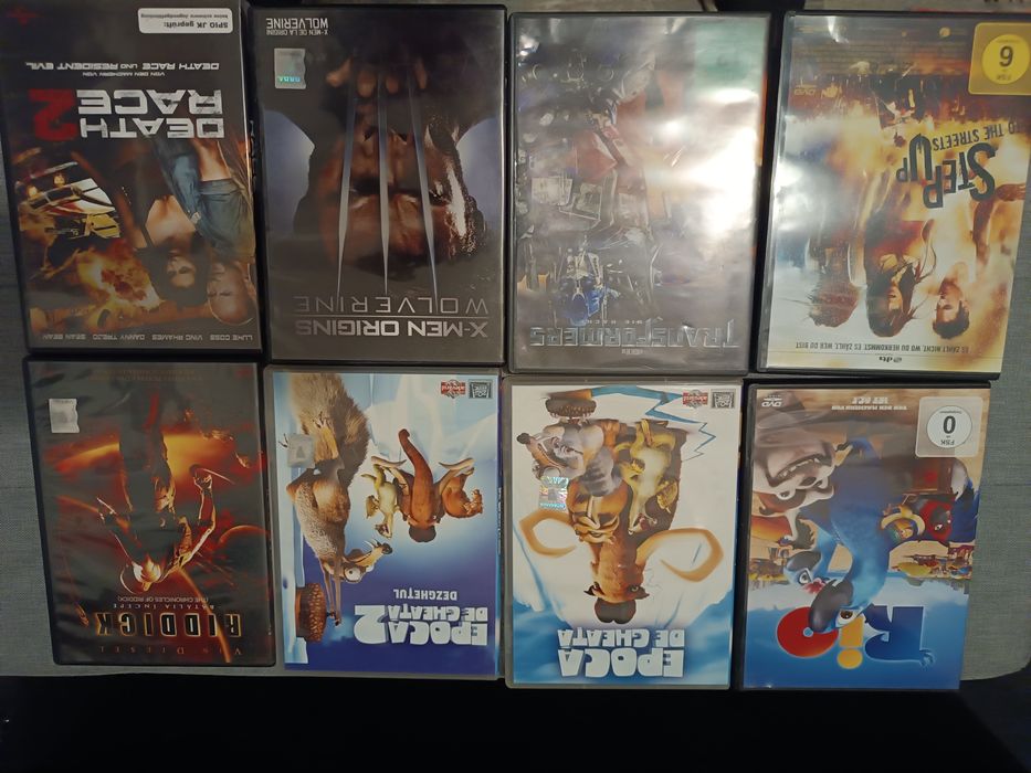 Lot DVD-uri filme actiune + animatie