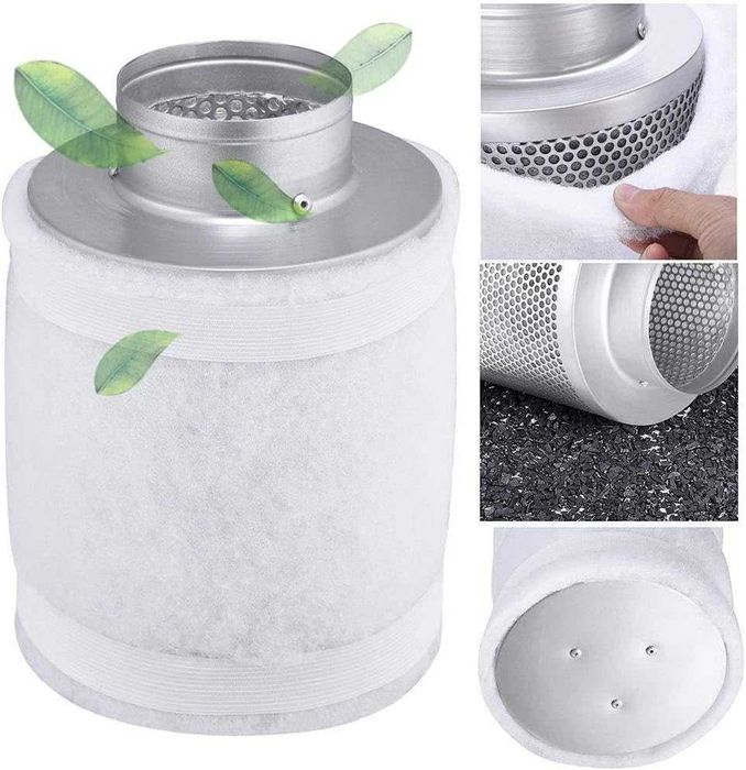 Filtru de cărbune activat Grow Air Purifier 100x250mm până la 250 m3/h