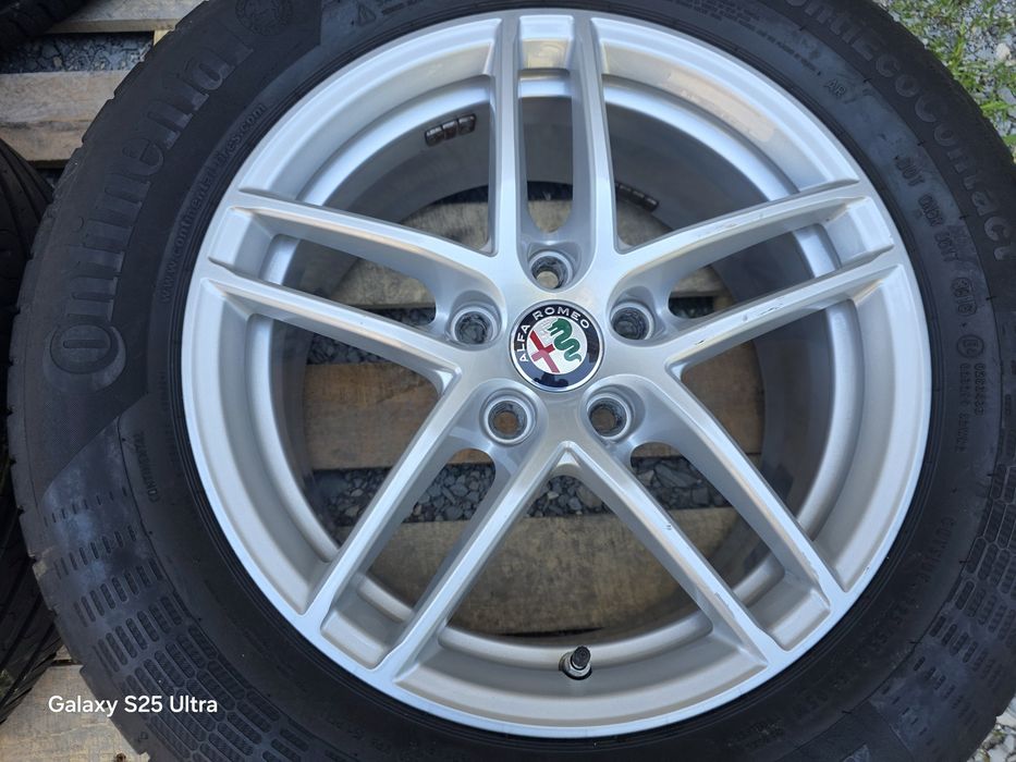 Лети джанти 16ки 5х110 Alfa Romeo + летни гуми 225/55/16 Continental