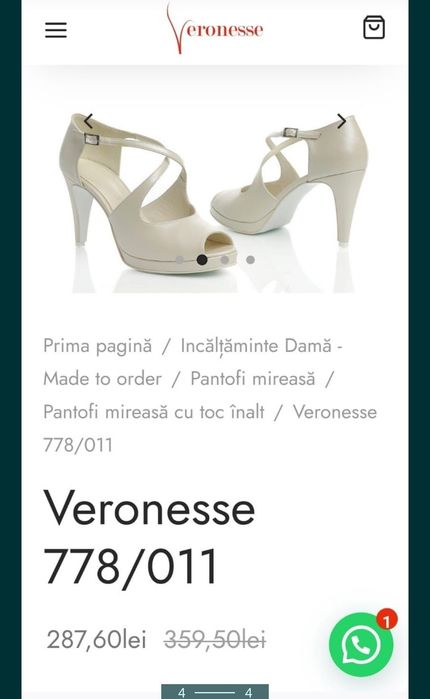 Pantofi mireasa Veronesse