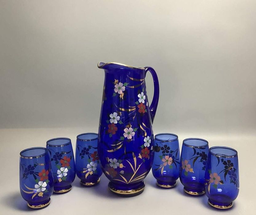 Ваза для цветов смальта Чехословакия