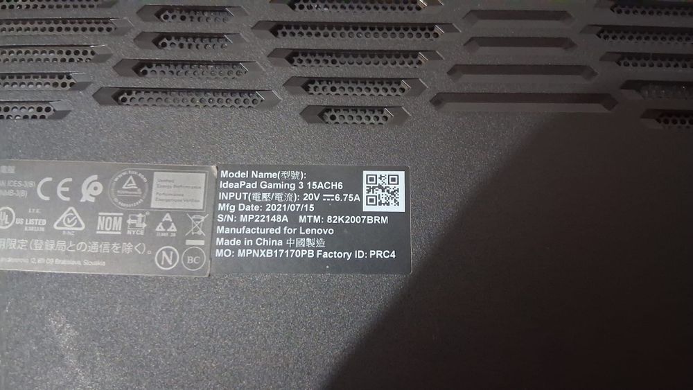 laptop gaming lenovo ideapad gaming 3