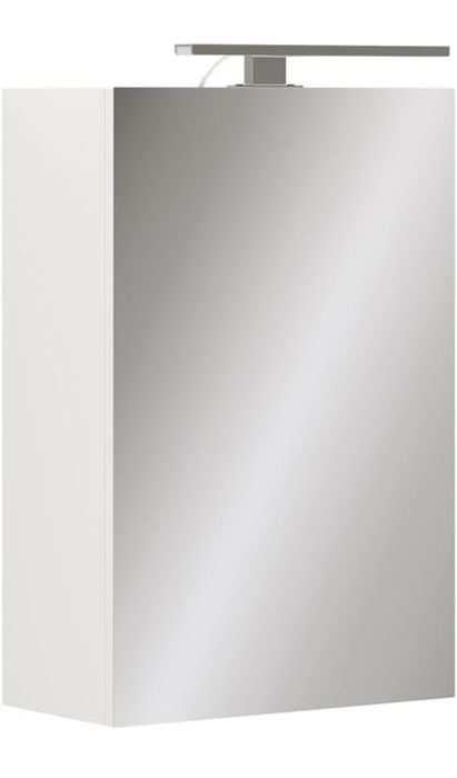 Огледален шкаф с LED лампа и стъклени рафтове 8640