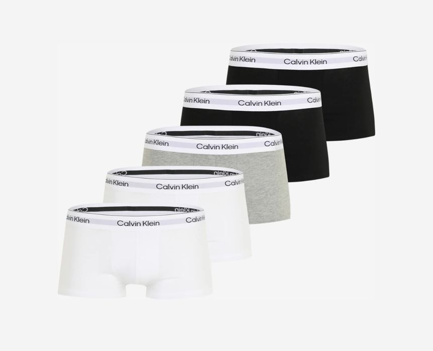 Calvin Klein боксери-бяло, сиво, черно комплект