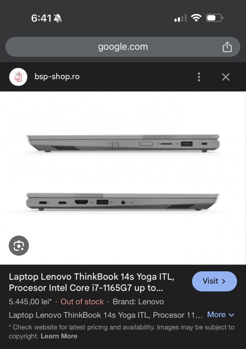 Laptop Lenovo thinkbook 14s yoga itl i7 gen 11 touchscreen