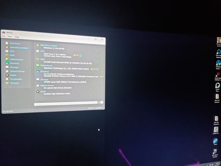 PC Gaming RTX 5060TI 16Gb