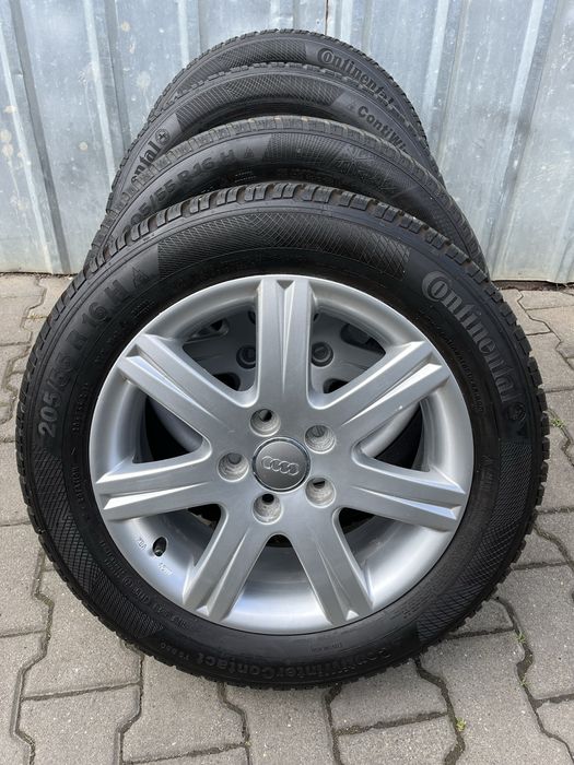 Jante aliaj 5x112mm, anvelope iarna 205/55 R16 Audi A3, A4, VW, Seat, Skoda