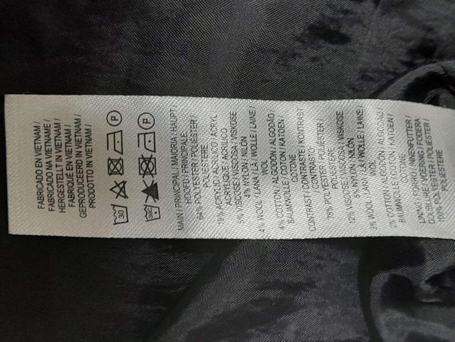 Palton modern cu design leopard nr.38 cu 4% lână + 3% lână în contrast