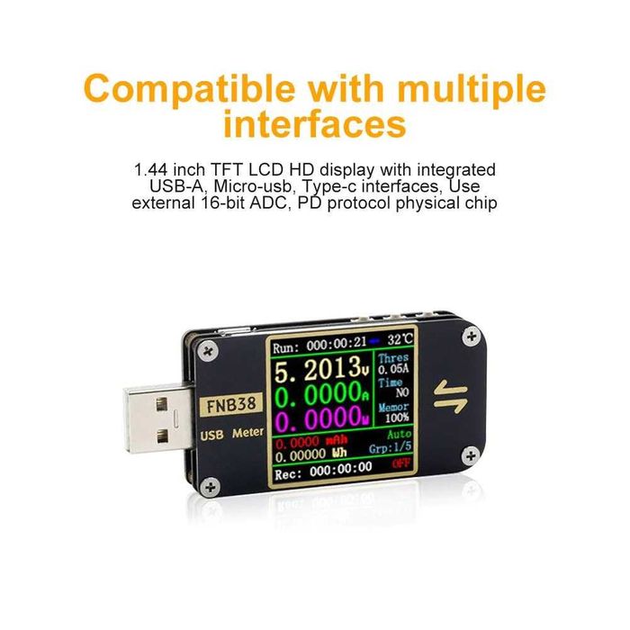 Професионален USB тестер FNIRSI FNB38. Българско ръководство