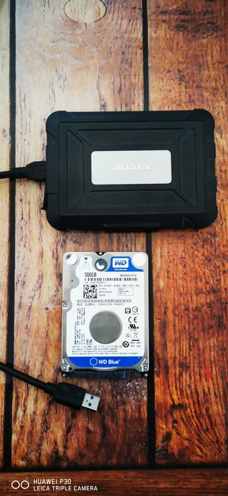 Pachet HDD Western Digital 2.5 500GB + Rack extern ADATA ED600