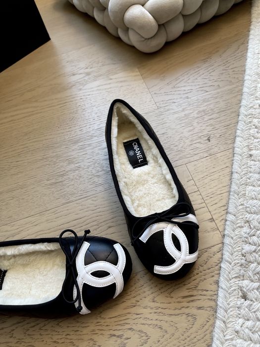 Balerini cu blana Chanel