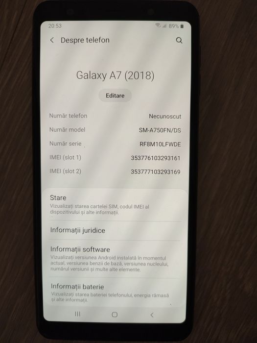 Samsung Galaxy A7 Duos impecabil SM-A750FN/DS 64GB