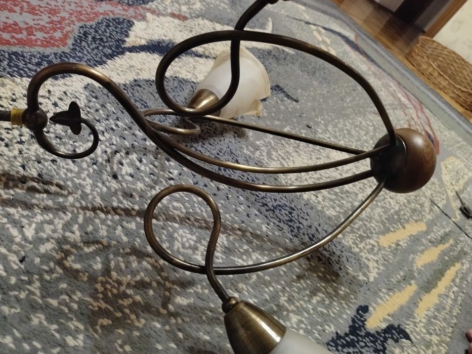 Люстра 3х рожковая бронзовая