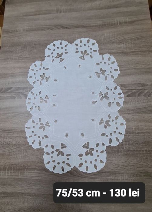 Broderie spartă realizată în gherghef