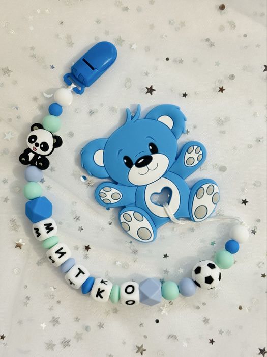 Персонализиран силиконов клипс за биберон